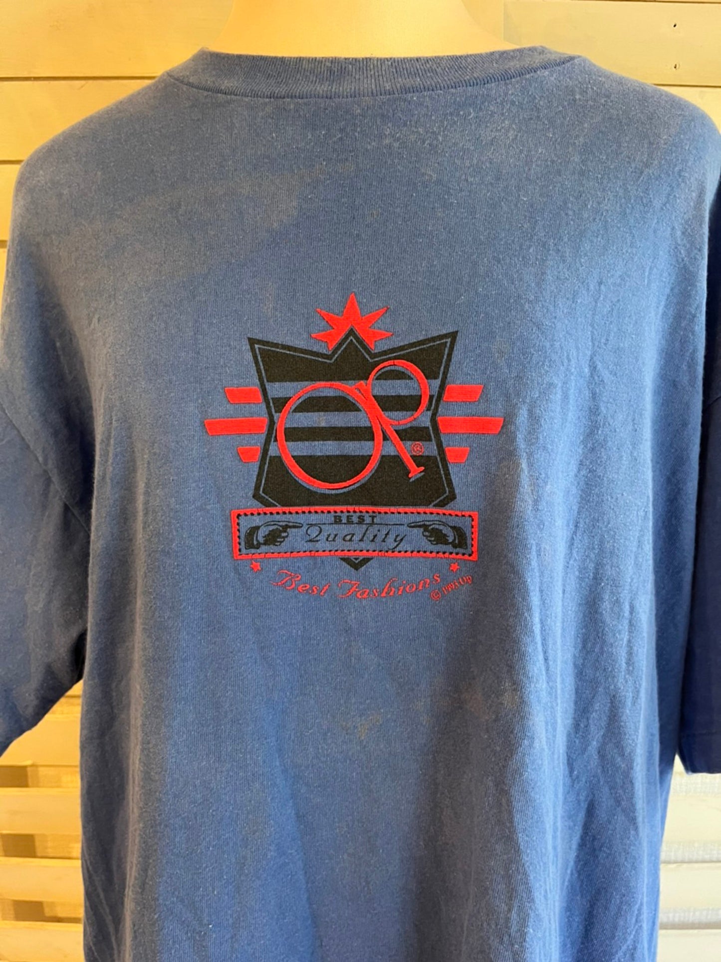 【OCEAN PACIFIC】90's オーシャンパシフィック 銀タグ 半袖 ロゴTシャツ(men's L)