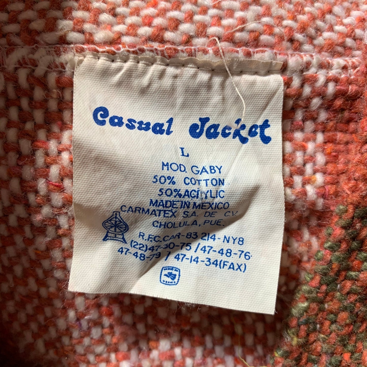 【USED】古着 メキシコ製 casual jacket メキシカンパーカー （men's L相当）