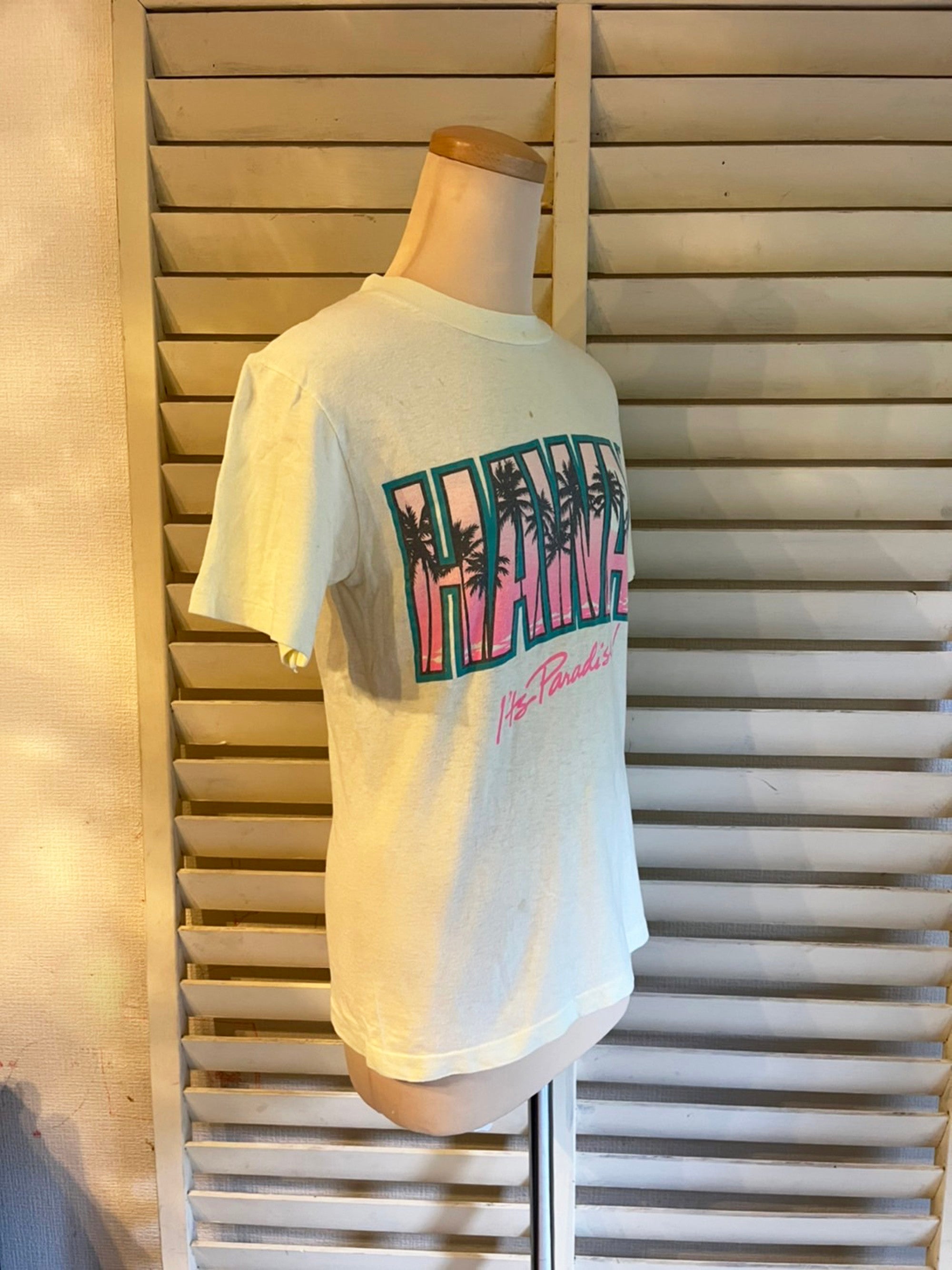 vintage】80's Hanes製 Hawaii スーベニア Tシャツ USA ※汚れあり