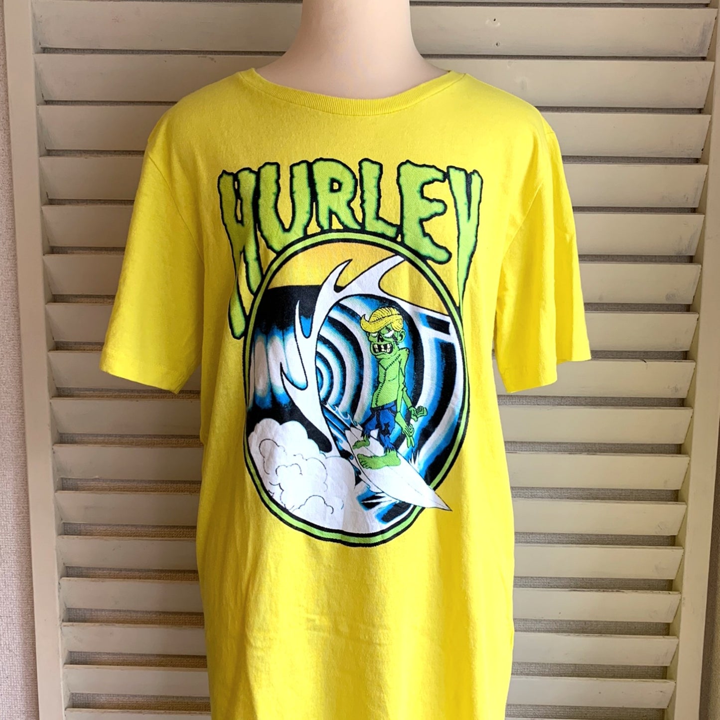 【HURLEY】ハーレー　サーフィン　アメコミプリント　Tシャツ (men's XL)