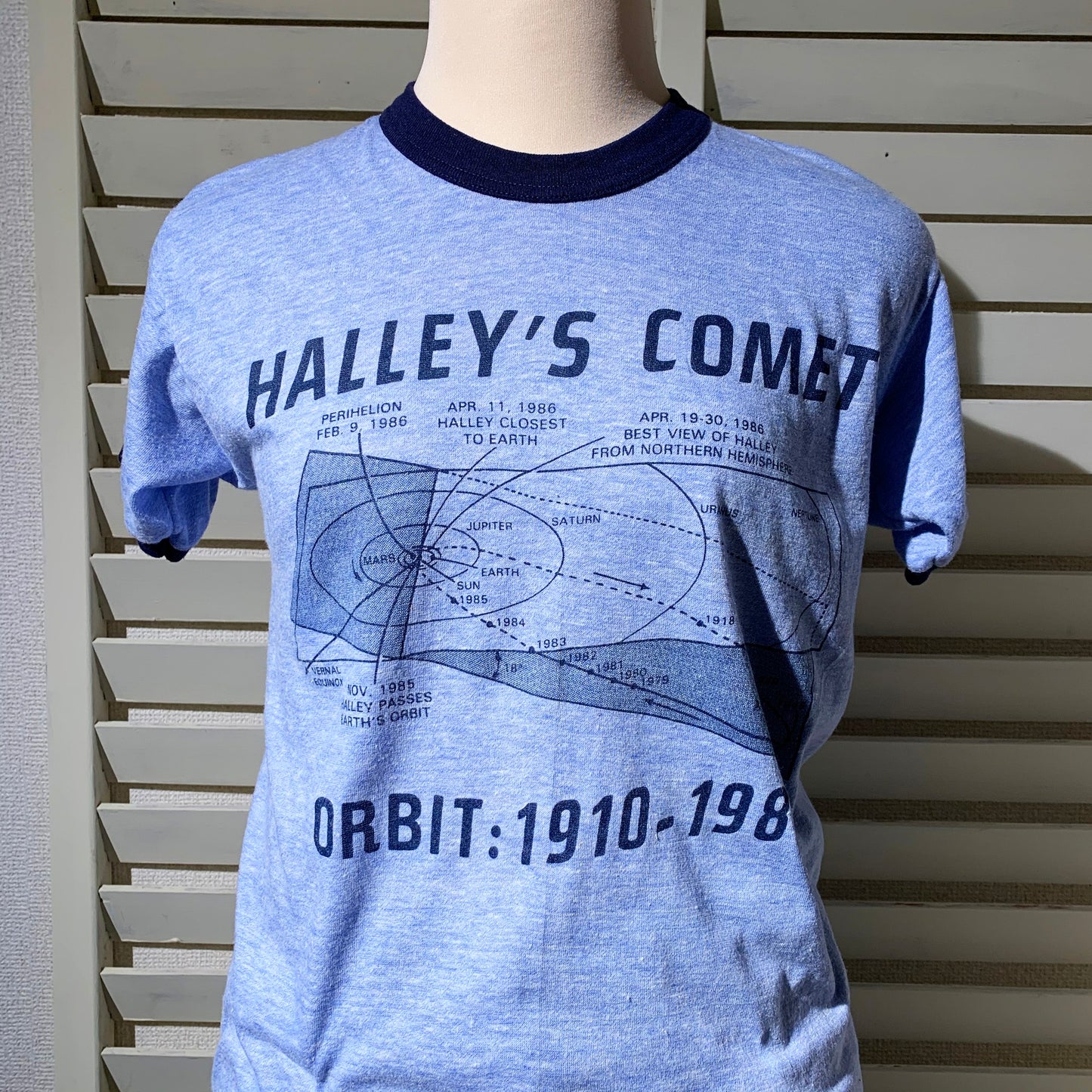 【vintage】80's HALLEY'S COMIT リンガー　Tシャツ（men's size M)