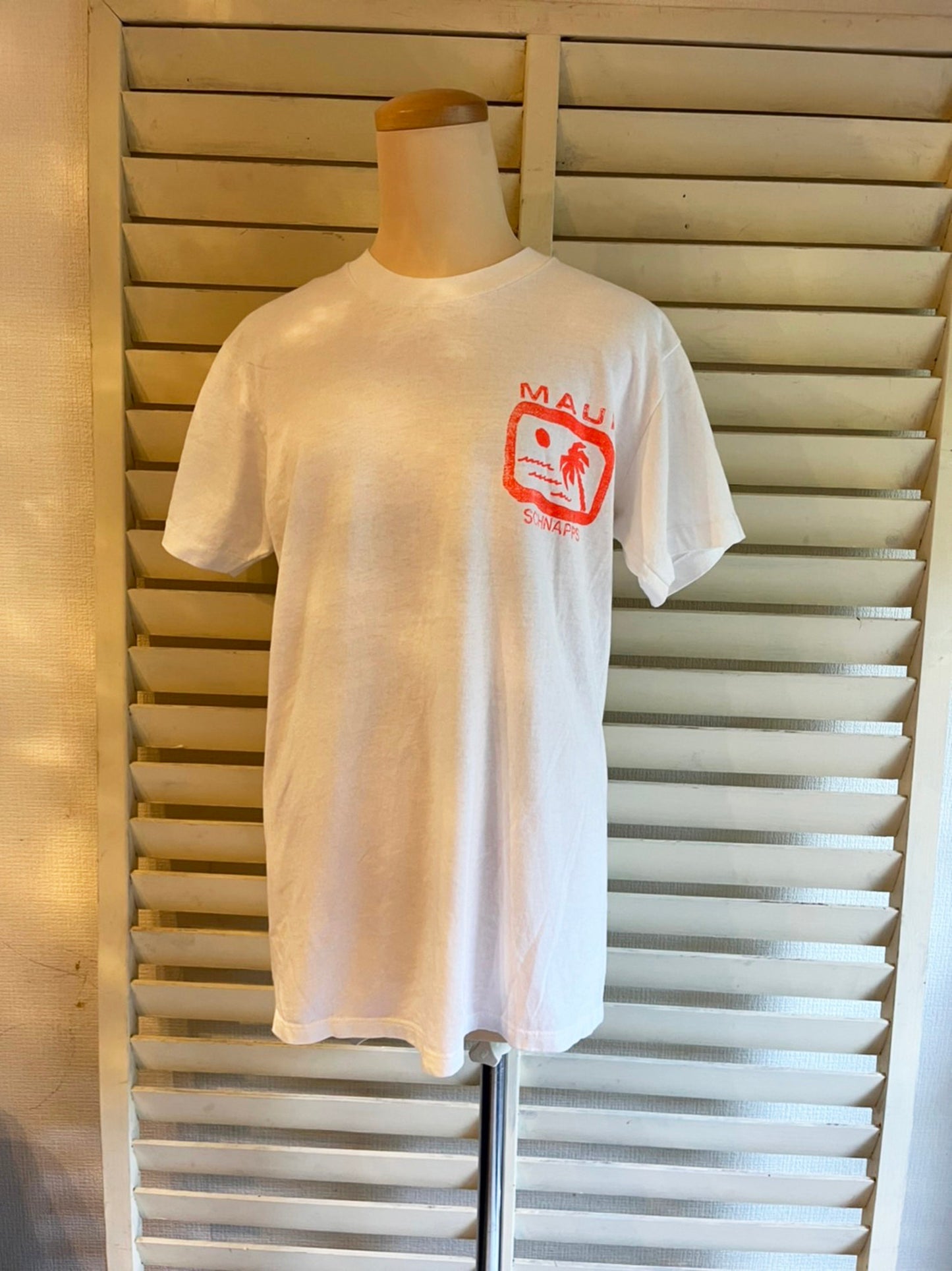 【MAUI SCHNAPPS】90's サーフプリントTシャツ(men's M)