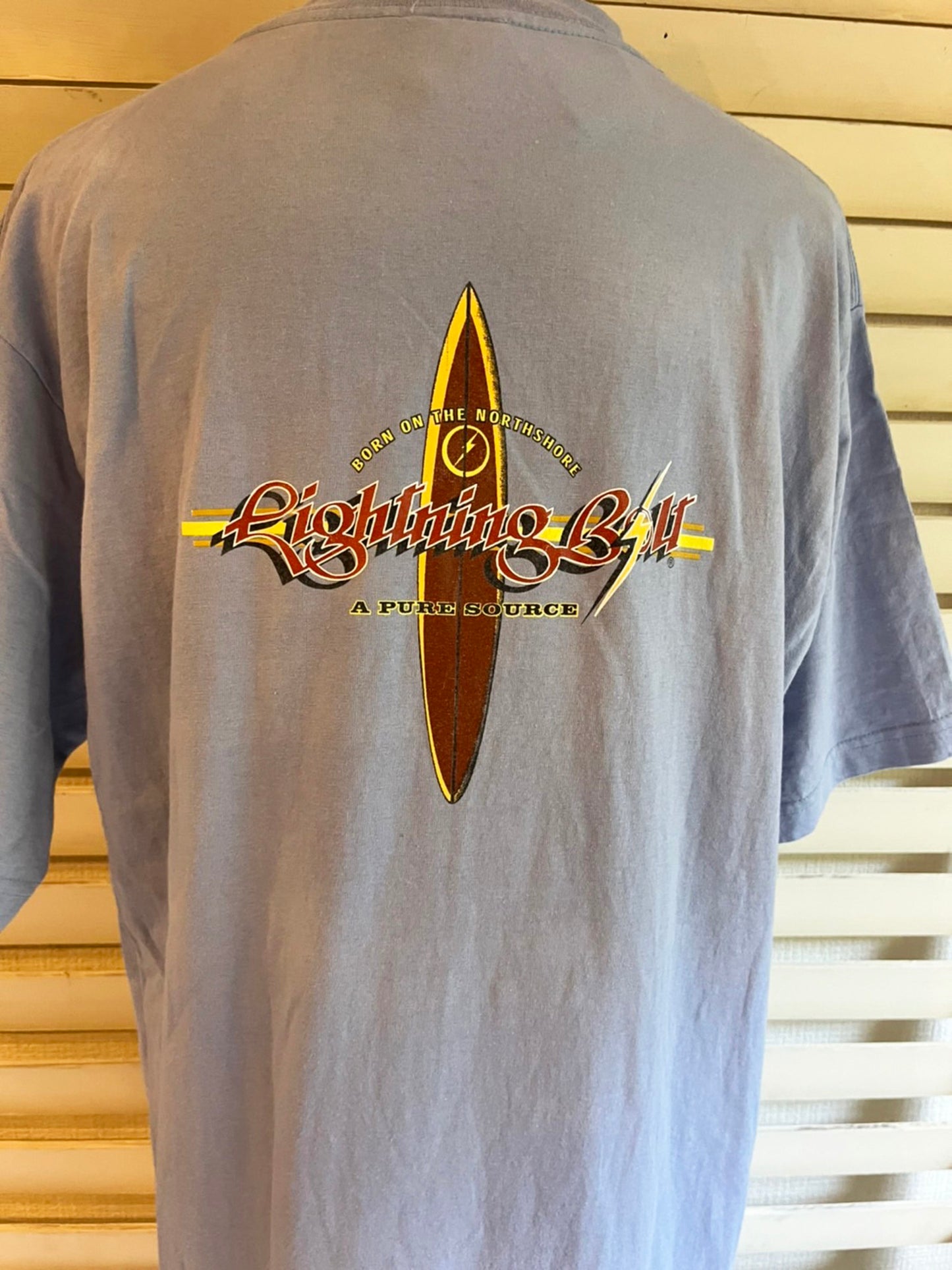 【Lightning bolt】90's ライトニングボルト ロゴ Tシャツ (men's L)