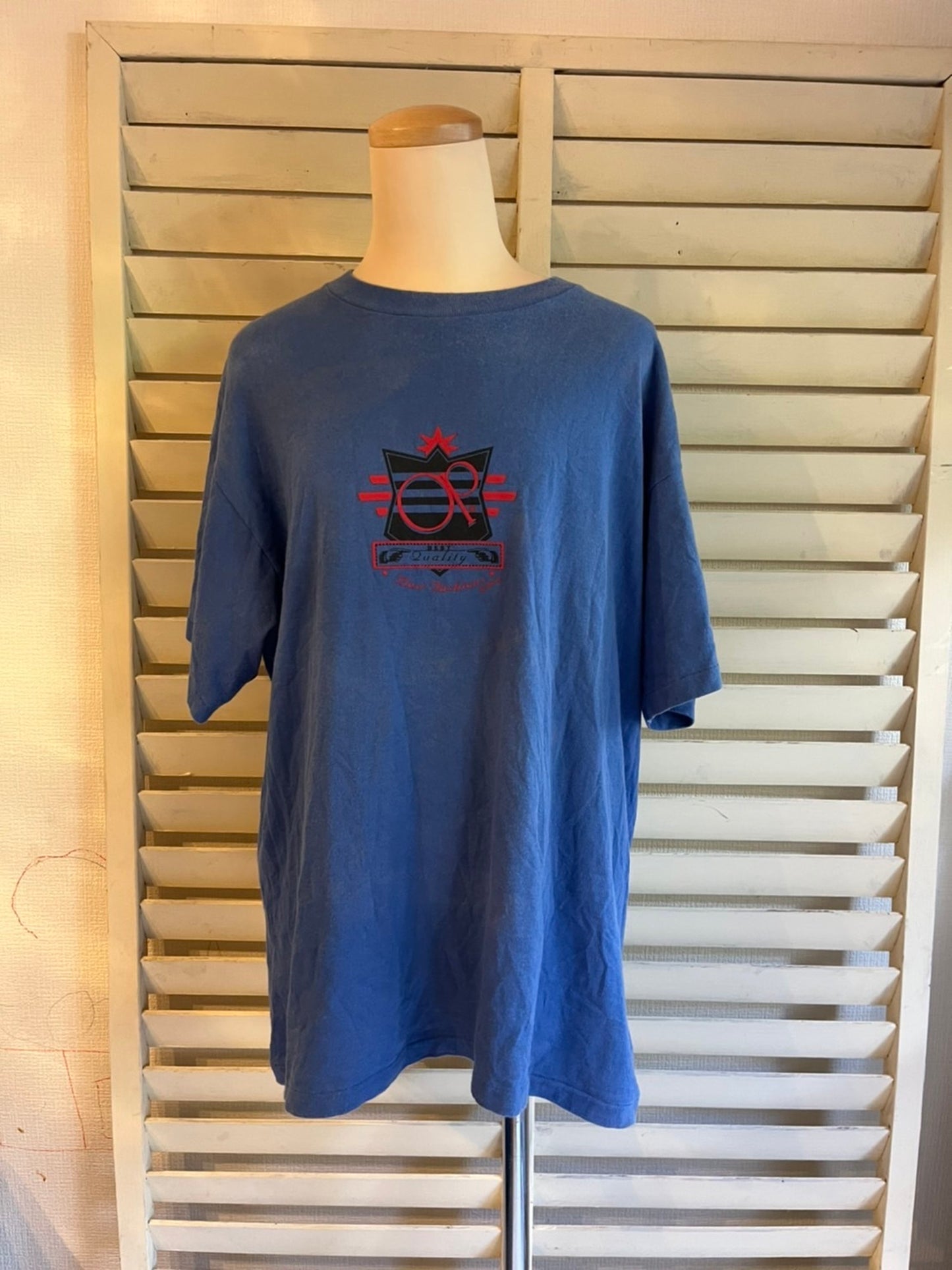 【OCEAN PACIFIC】90's オーシャンパシフィック 銀タグ 半袖 ロゴTシャツ(men's L)
