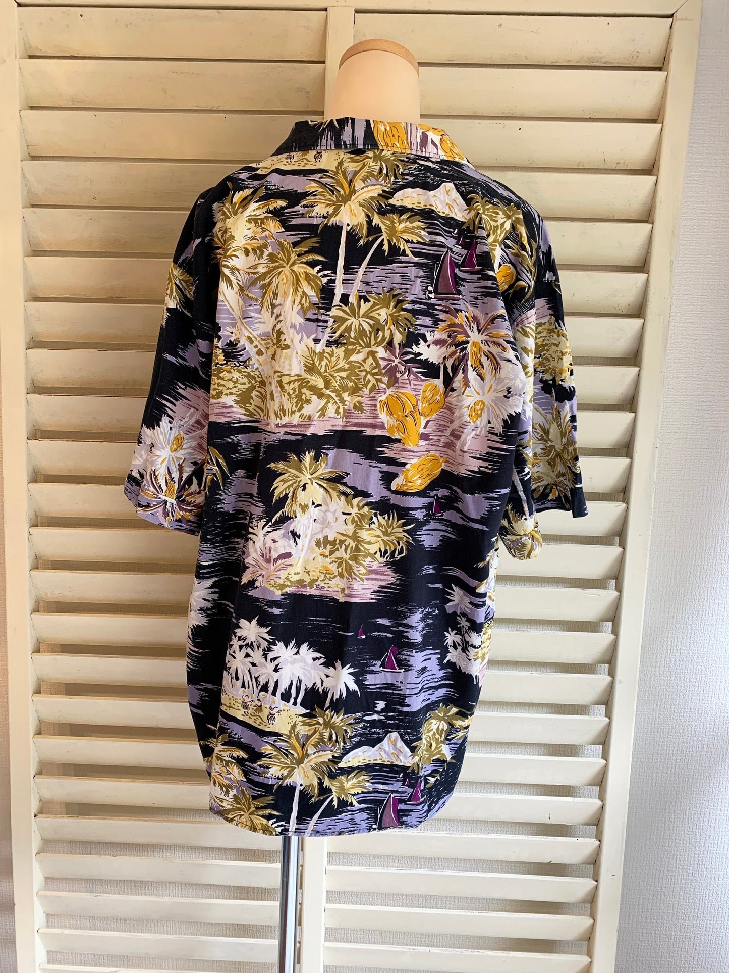 【EURO vintage】 All over pattern  aloha shirts　(men'sM-L)