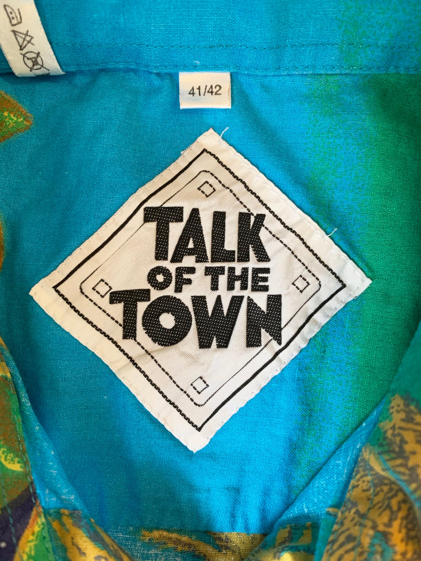 【EURO vintage】80s TALK OF THE TOWN aloha shirts (men's L)