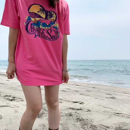 【Ocean Pacific】90's オーシャンパシフィック　ビーチプリント　Tシャツ (men's M)