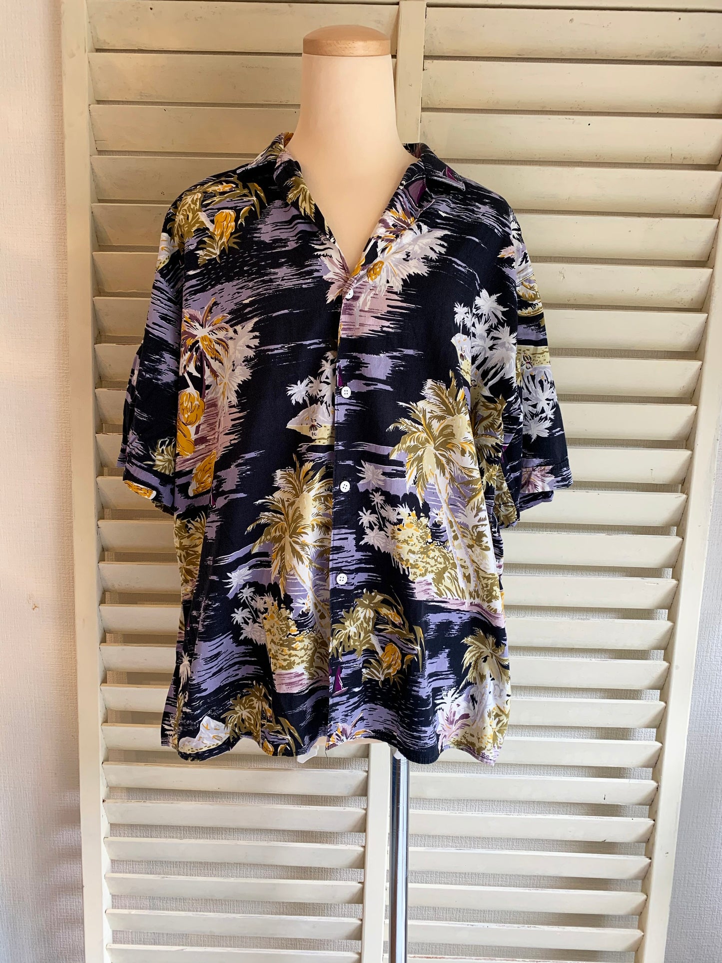 【EURO vintage】 All over pattern  aloha shirts　(men'sM-L)
