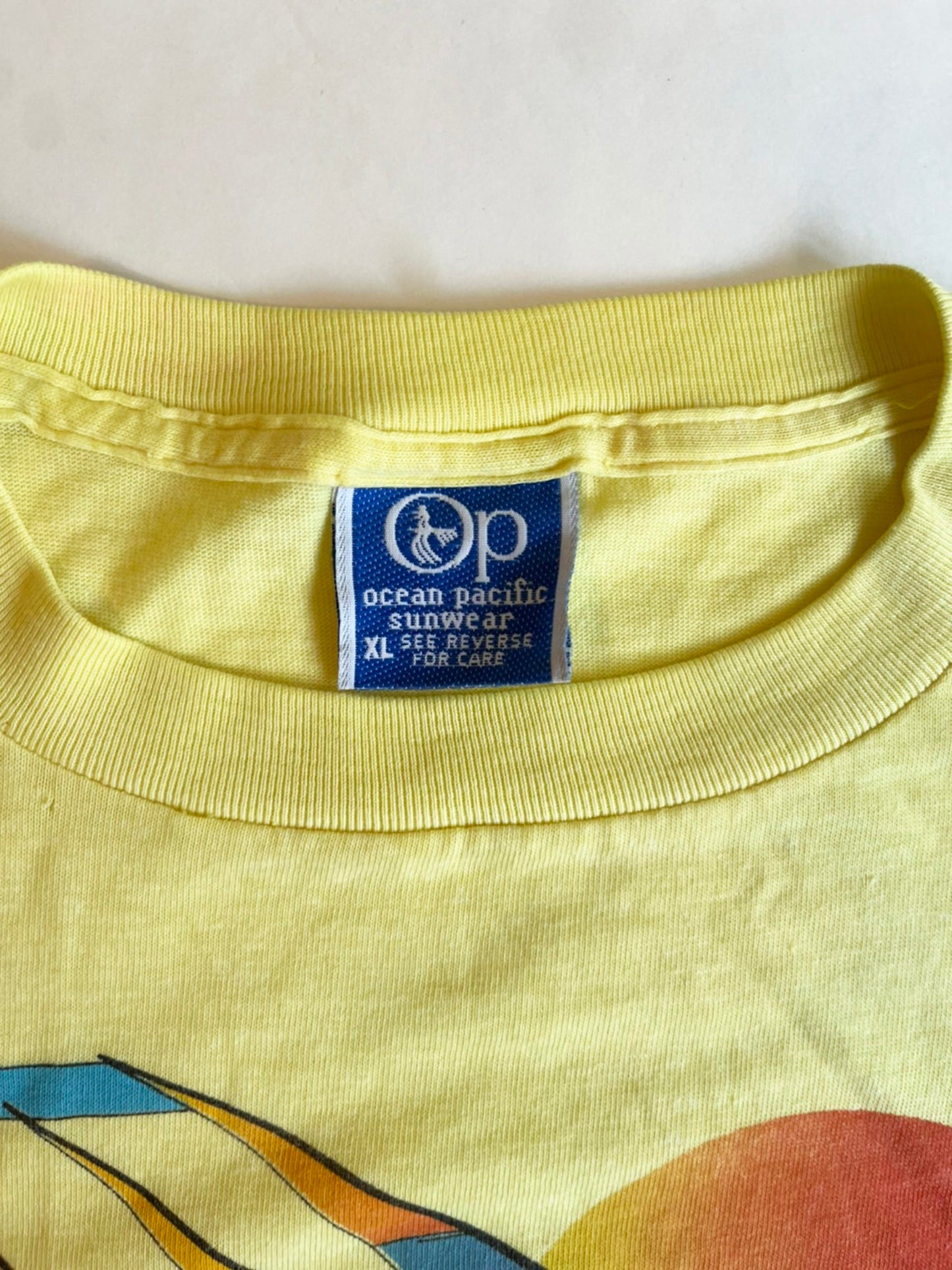 【OCEAN PACIFIC】70's オーシャンパシフィック ポリ混 USA製 Tシャツ(women's XL）