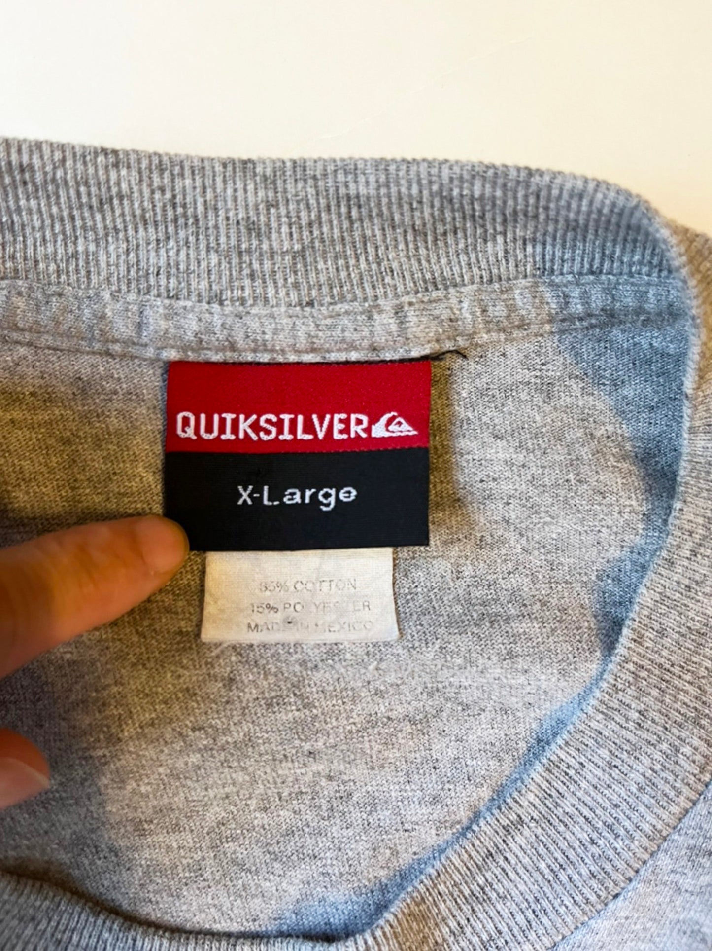 【Quiksilver】 90's クィックシルバー 半袖 Tシャツ グレー (men's XL)