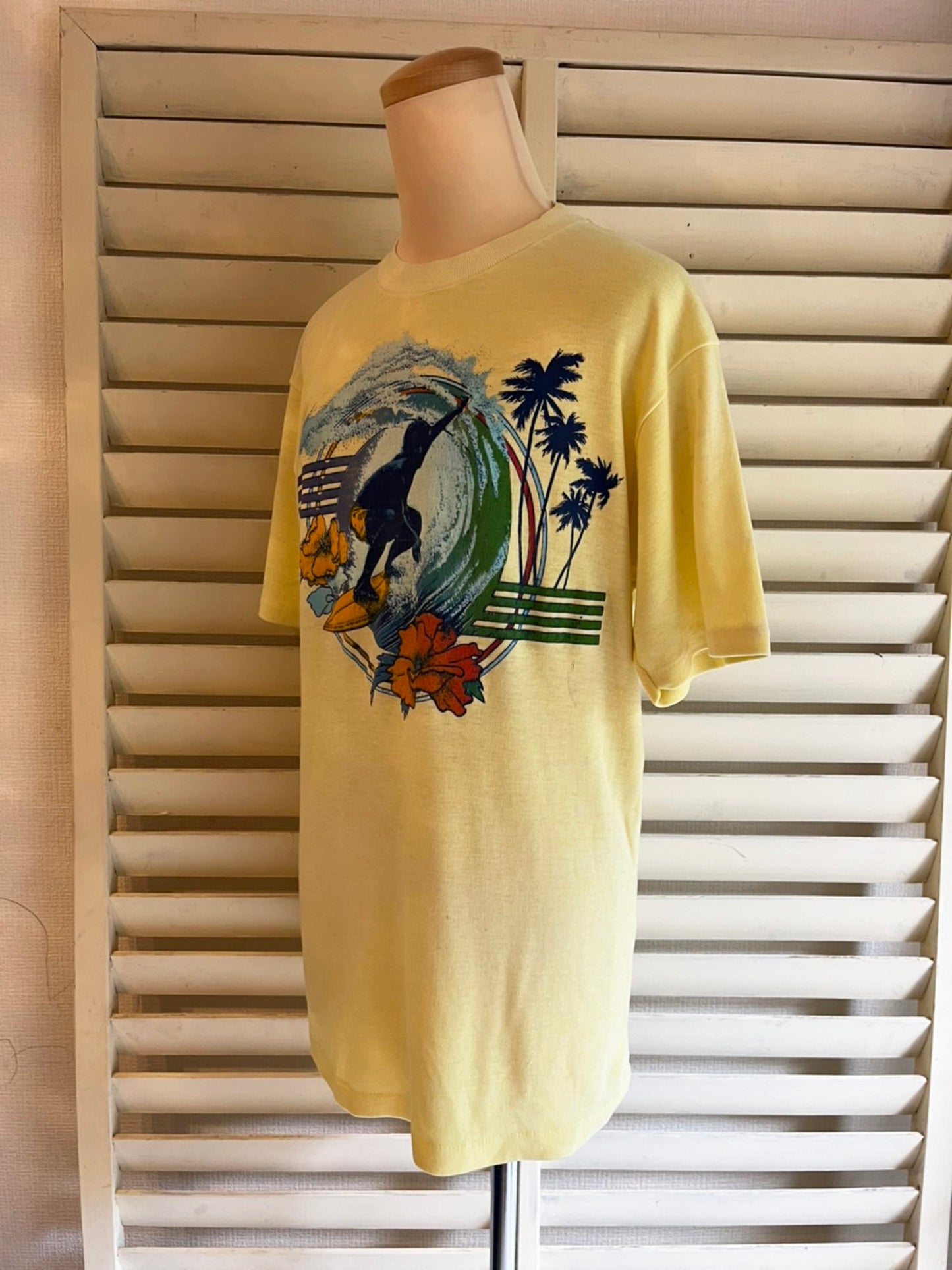 【FUN TEES】70's～80's サーフィン オールドサーフ Tシャツ(men's L)