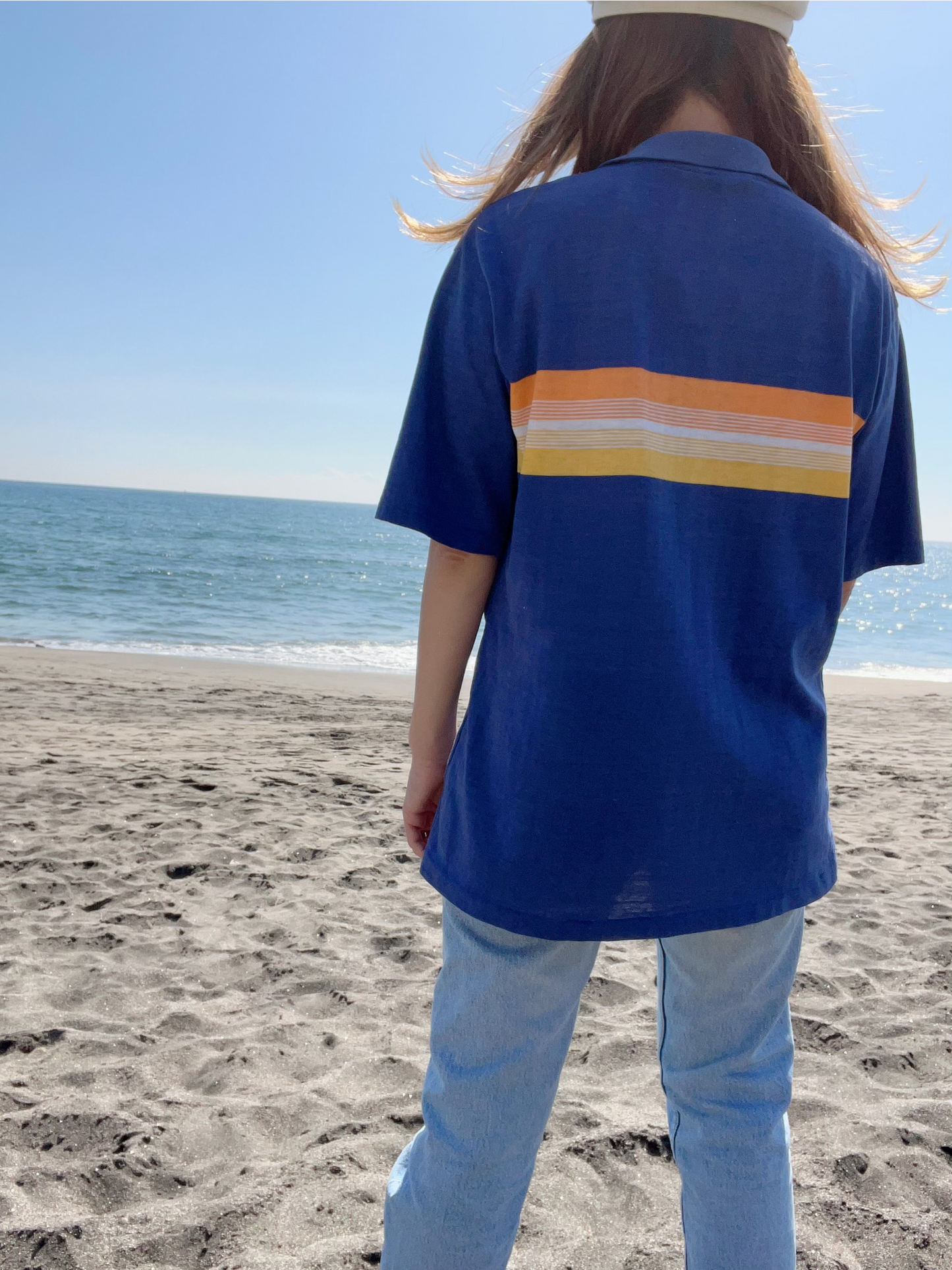 Ocean pacific】70's vintage OP Striped polo shirt (men's M) – sup 